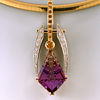 Trozzo fantasy cut Ametrine pendant with diamonds and Yellow Sapphires in 18k gold
