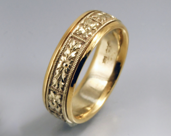 antique victorian style two tone 14k gold