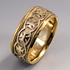hand engraved two tone 14k gold Maltese cross