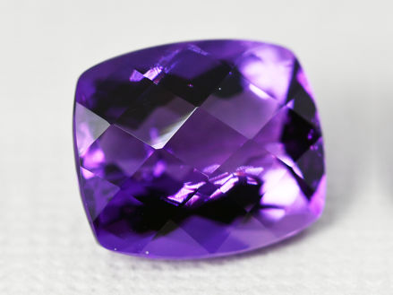 Cushion cut 6.35ct Amethyst from Uruguay