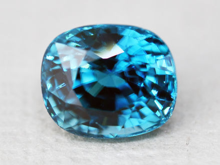 5.1ct cushion cut Blue Zircon from Cambodia